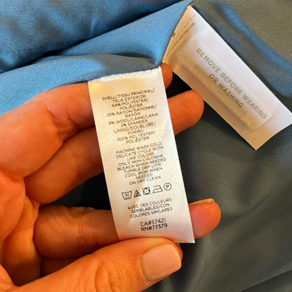 Ann Taylor One Button Blazer in Cornflower Blue Sz 0 - Picture 5 of 8